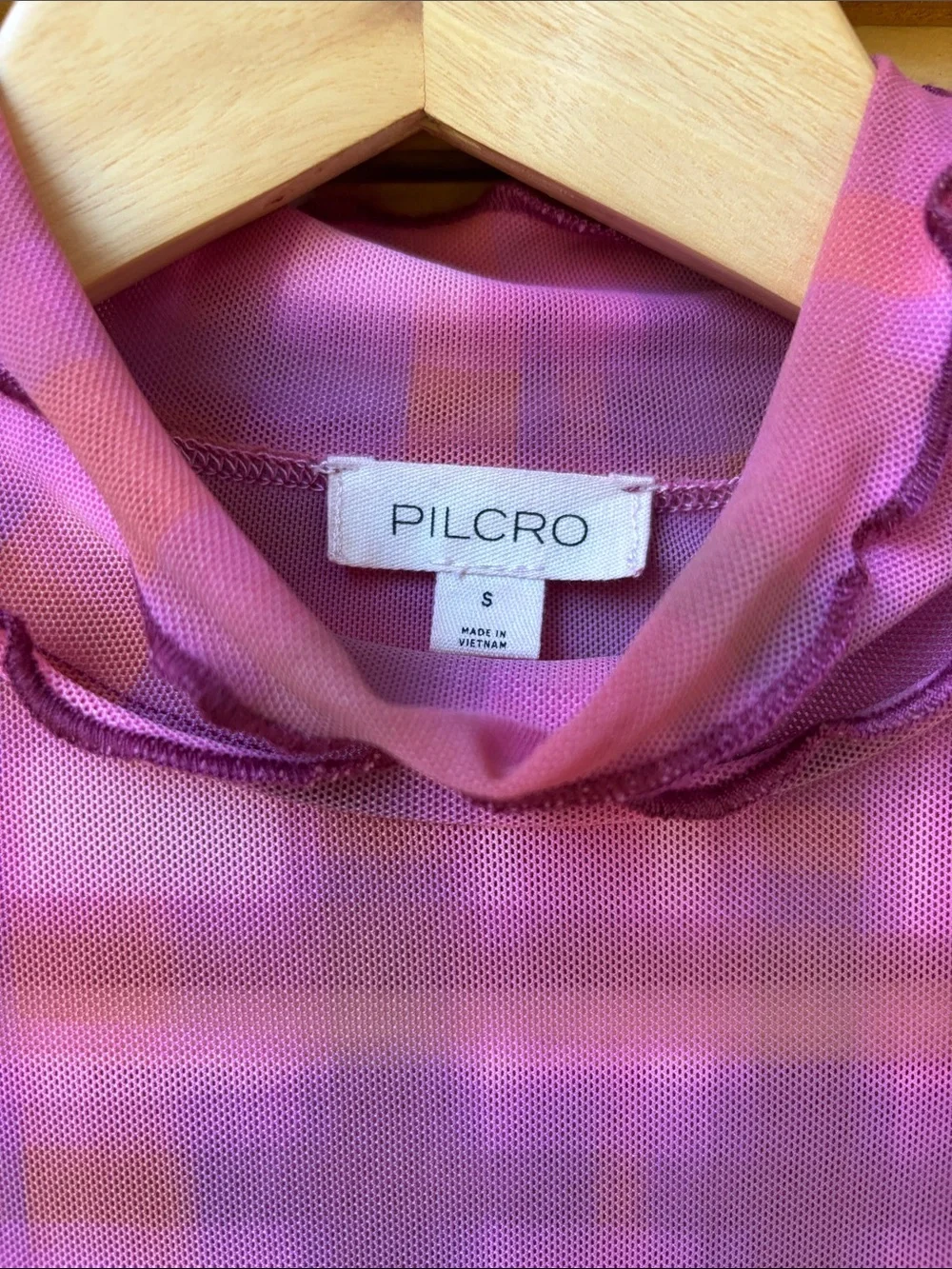 Pilcro Plaid Turtleneck Top